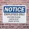 Signmission Employees Only Visitors Please Check In OSHA Notice Sign, Plastic, 14in W x 10in L, 2PK OS-2PACK-NS-P-1014-L-12008 - alternate 5